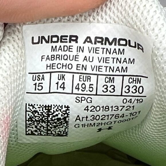 Under Armour Nitro Football Cleats Mens Size 15 White Black Athletic Performance - Picture 13 of 13